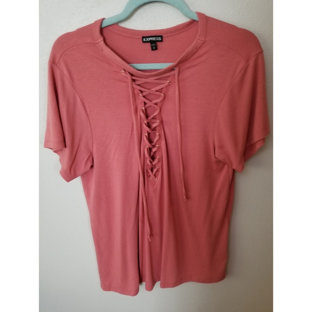 Lace up front Express top